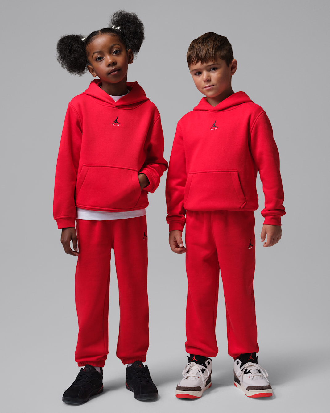 Jordan Brooklyn Fleece Little Kids' 2-Piece Pullover Hoodie Set - University Red