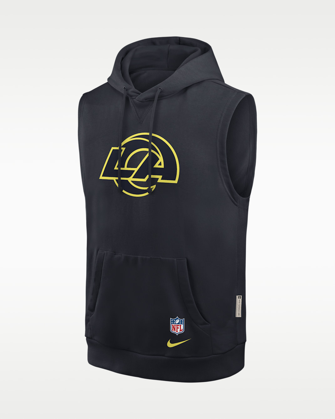 Los Angeles Rams Rivalries Collection Sideline Men's Nike Dri-FIT NFL Sleeveless Pullover Hoodie - Navy