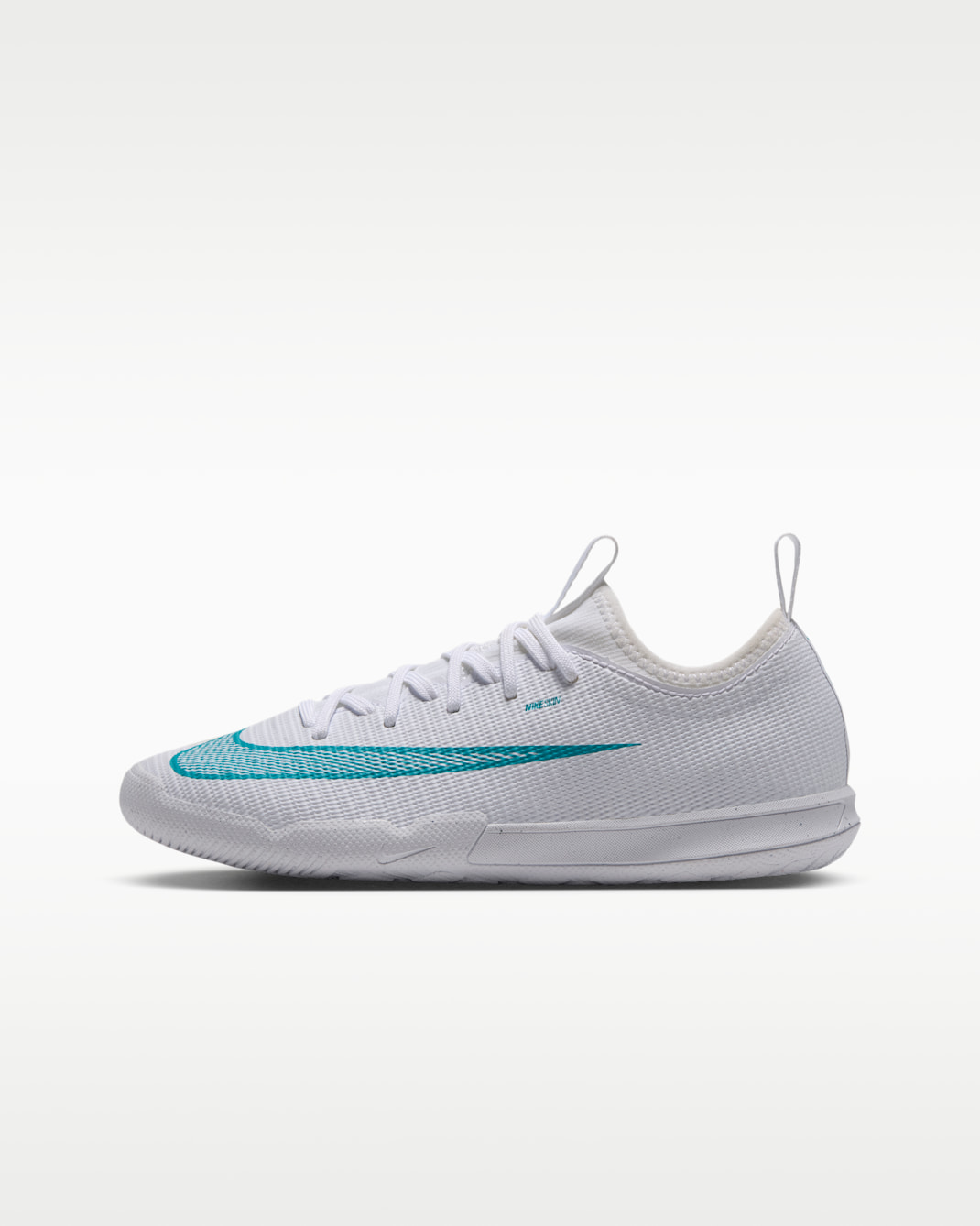 Nike Jr. Mercurial Vapor 17 Academy Big Kids' Indoor/Court Low-Top Soccer Shoes - White/Dusty Cactus