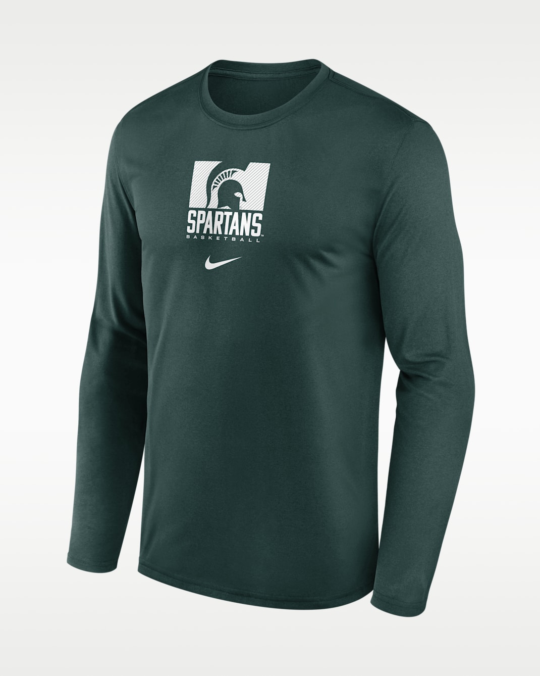 Michigan State Courtside Men's Nike Dri-FIT College Long-Sleeve T-Shirt - Green