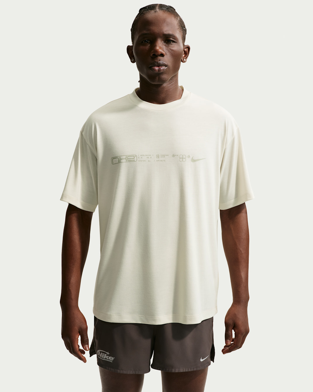 Nike Disrupt Men's Dri-FIT Short-Sleeve Running Top - Sea Glass/Saffron Quartz