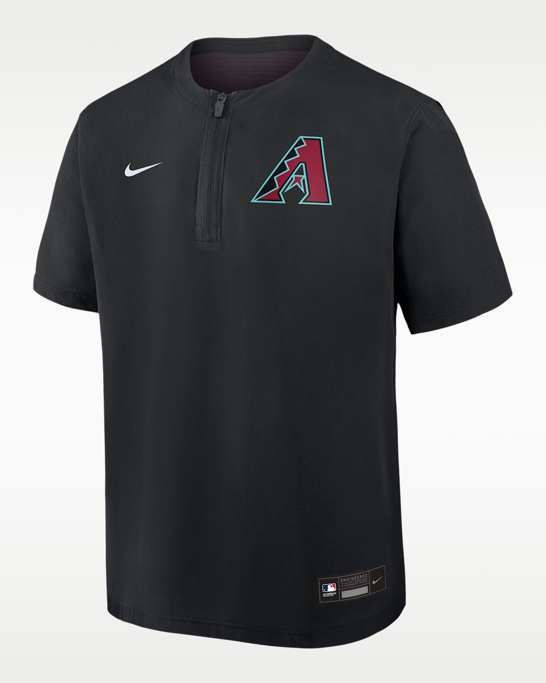 Arizona Diamondbacks Authentic Collection Men's Nike Dri-FIT MLB 1/4-Zip Short-Sleeve Windshirt - Black