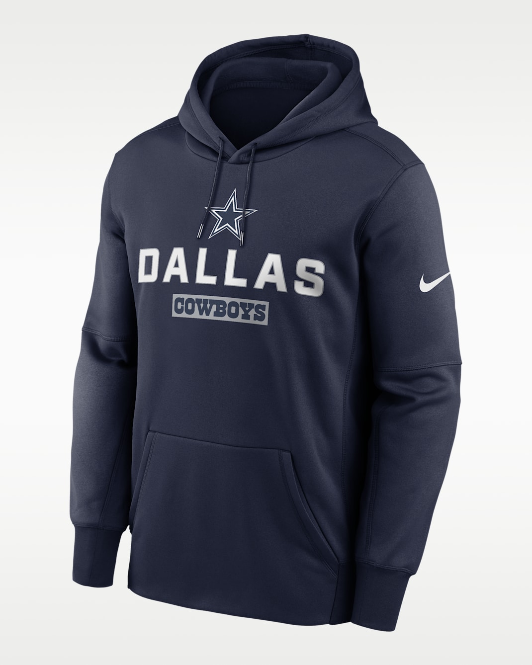 Dallas Cowboys Toss Sweep Men’s Nike Therma NFL Pullover Hoodie - Navy