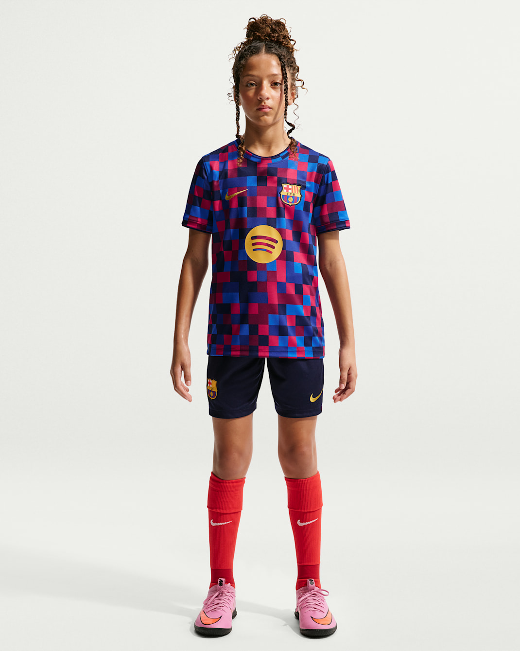 FC Barcelona Big Kids' Nike Dri-FIT Soccer Pre-Match Top