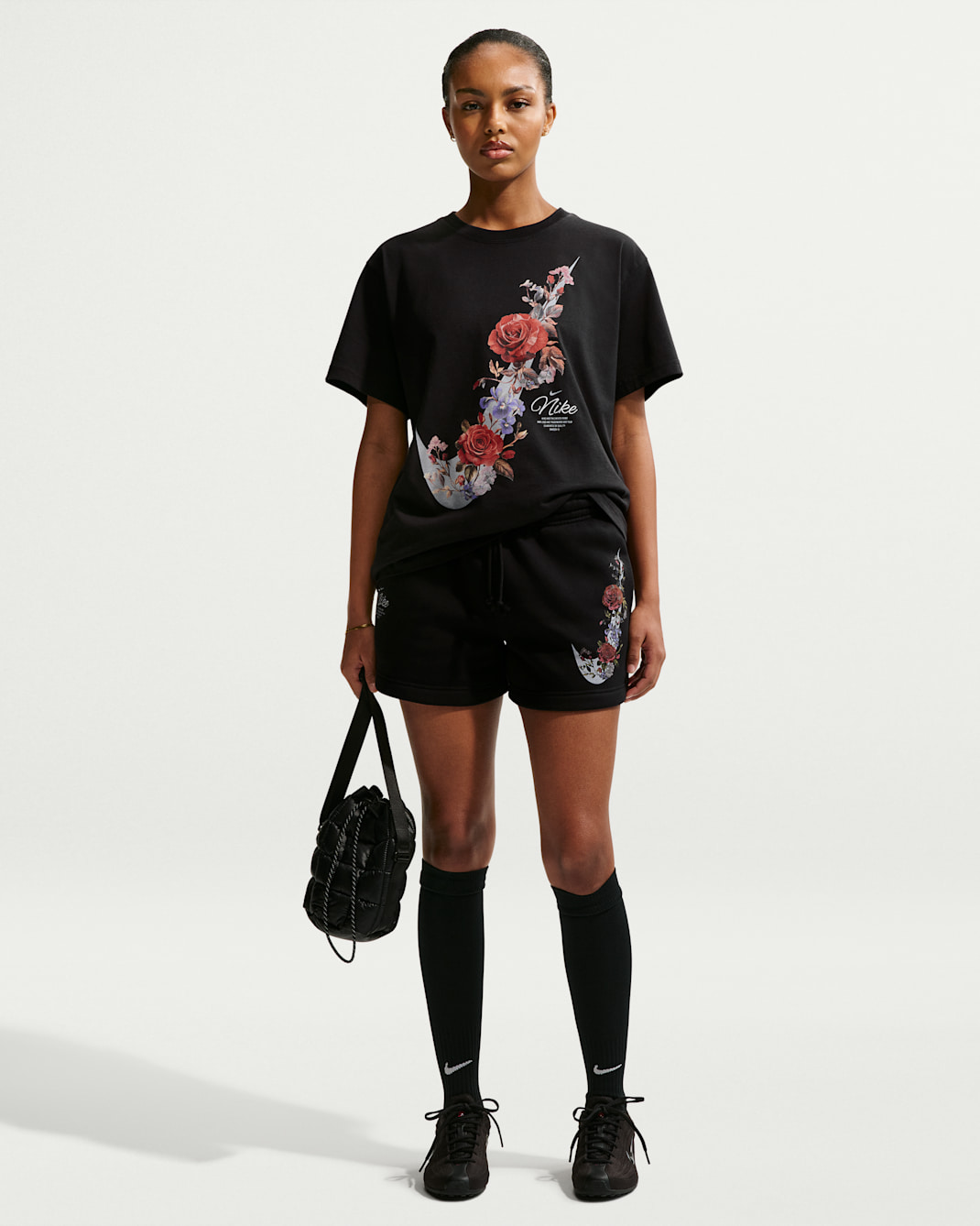 Nike Sportswear Phoenix Fleece Women's Mid-Rise 4" Shorts - Black/Wolf Grey