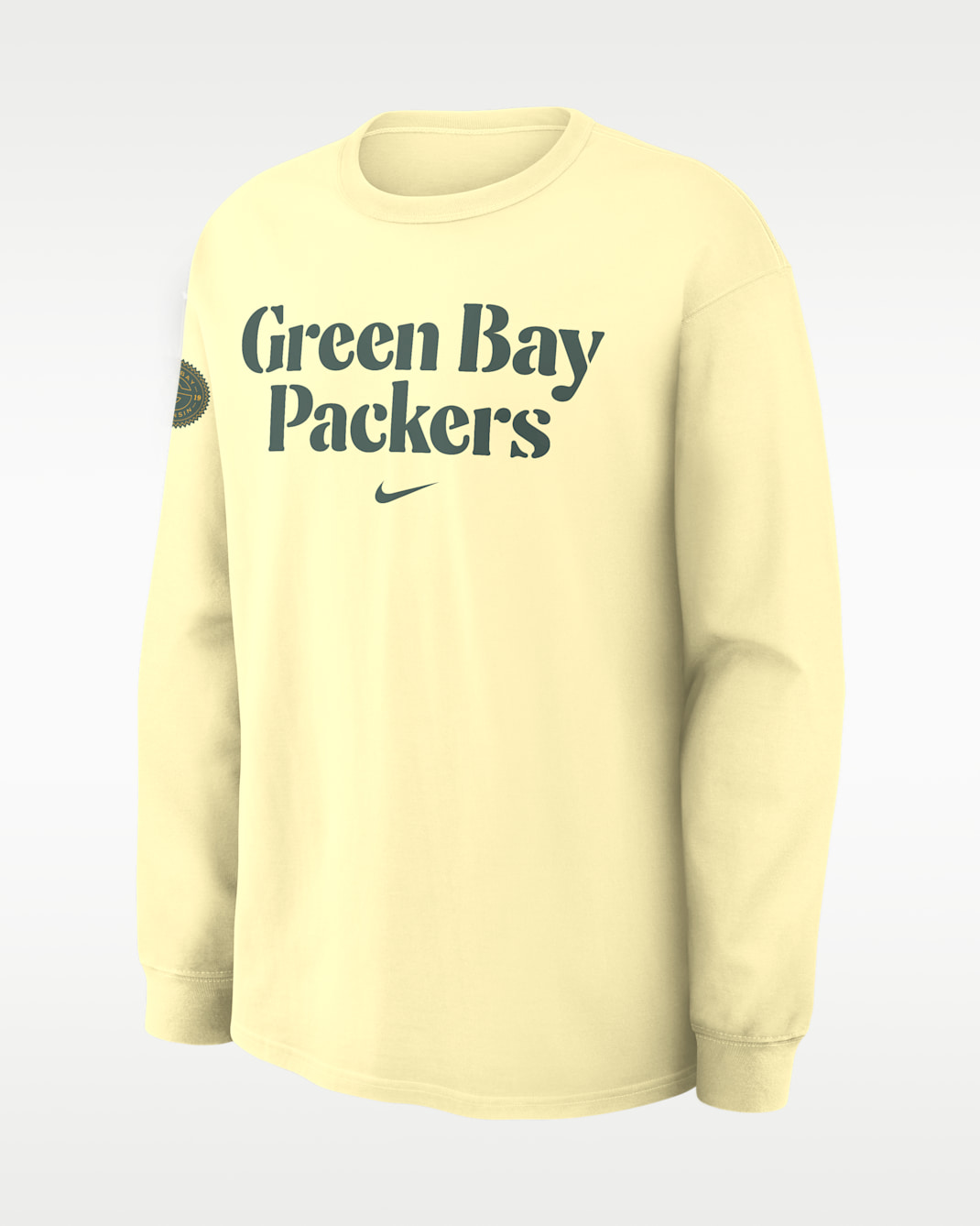 Green Bay Packers Rivalries Collection Max90 Men's Nike NFL Long-Sleeve T-Shirt - Cream