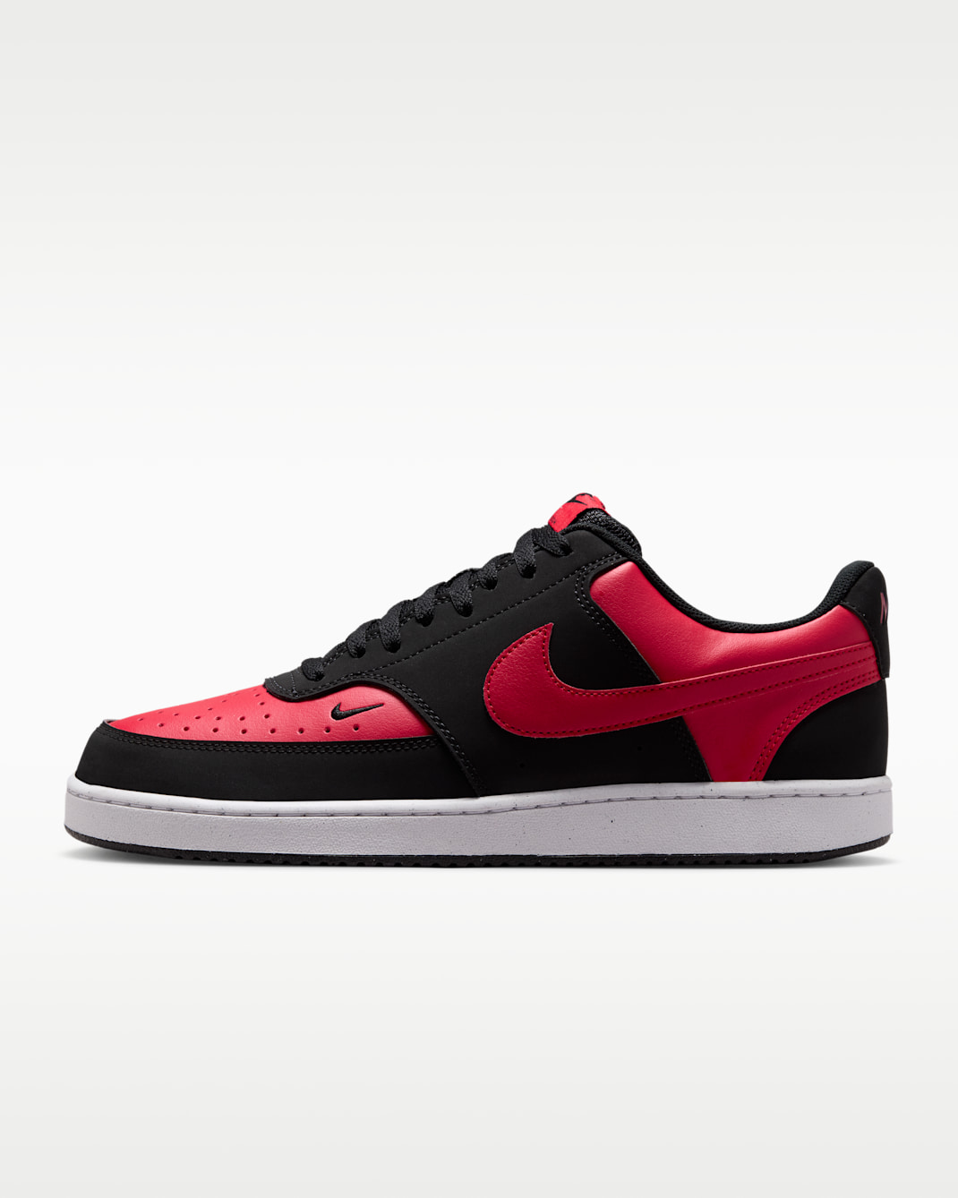 Tenis para hombre Nike Court Vision Low - Negro/Rojo universitario/Blanco/Rojo universitario