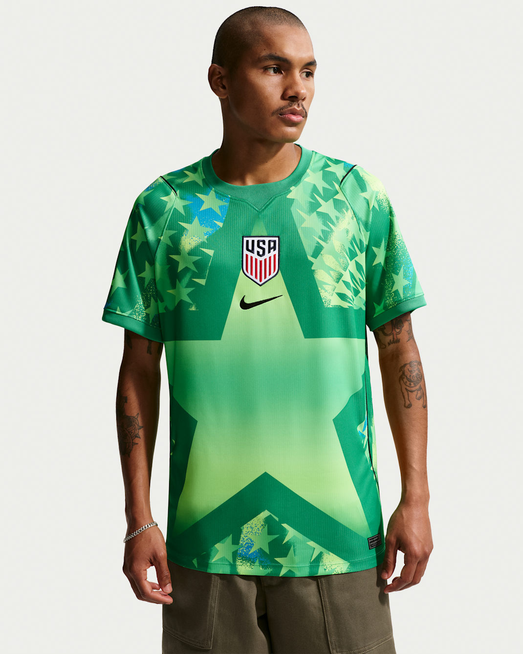 USMNT 2026 Stadium Goalkeeper Men's Nike Dri-FIT Soccer Replica Short-Sleeve Jersey - Stadium Green/Black/Black