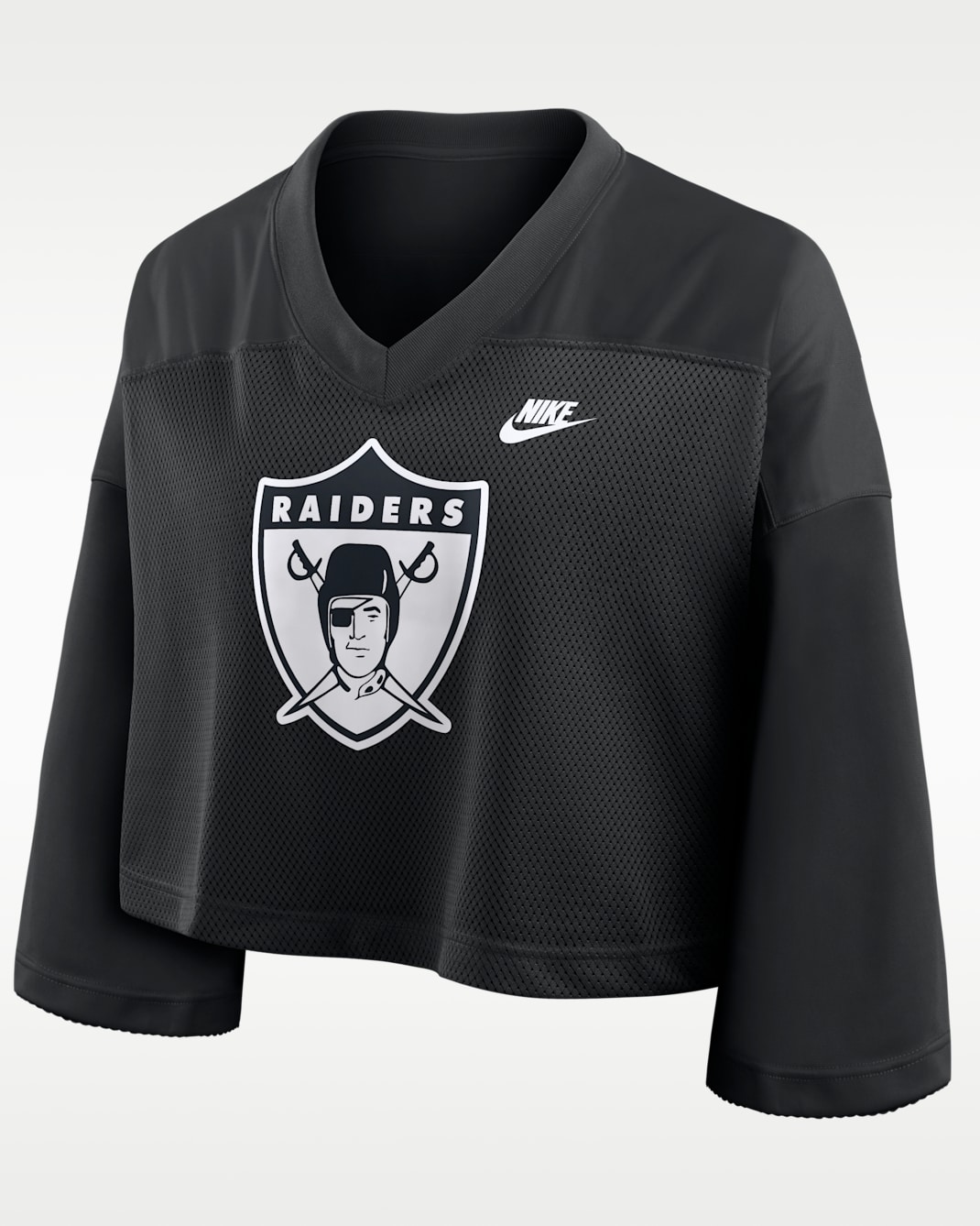 Las Vegas Raiders Rewind Fashion Women's Nike Dri-FIT NFL Cropped Jersey - Black