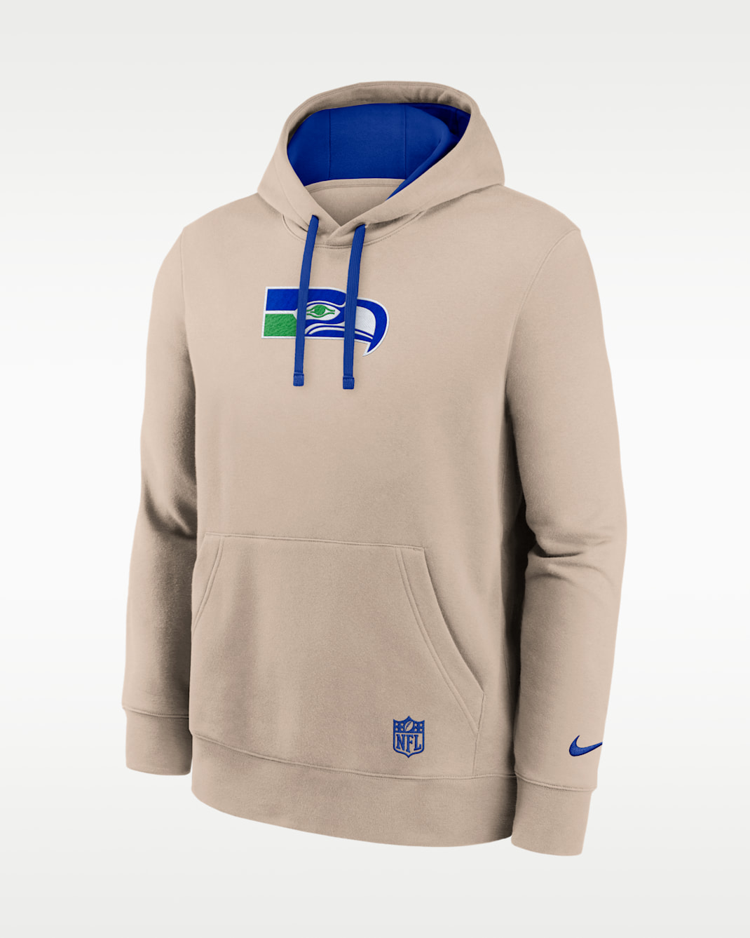 Sudadera con gorro sin cierre Nike de la NFL para hombre Seattle Seahawks Rewind Club - Arena/Royal