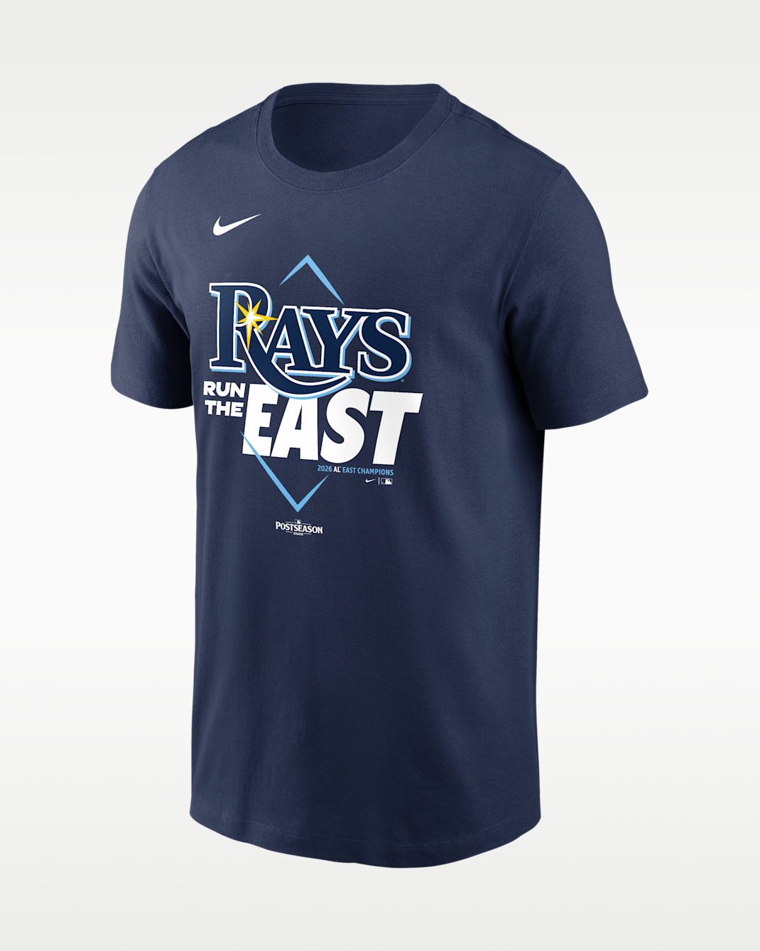 Playera Nike de la MLB para hombre Tampa Bay Rays 2026 NL East Division Champions - Azul marino