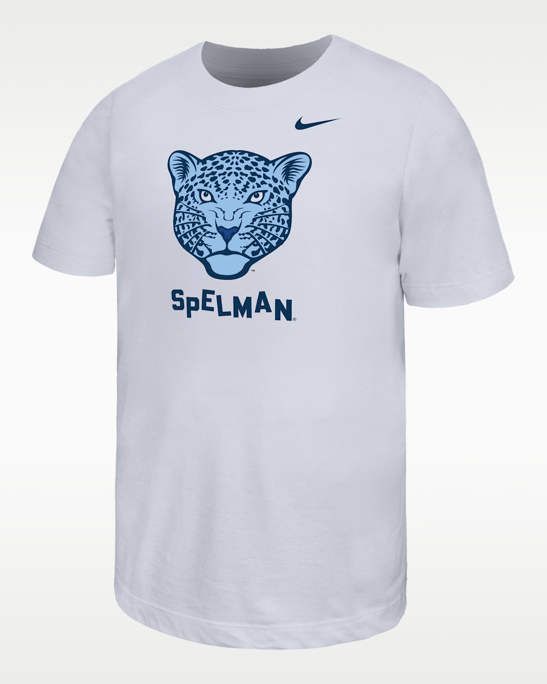 Playera de manga corta para niños talla grande Nike College (Spelman College) - Blanco