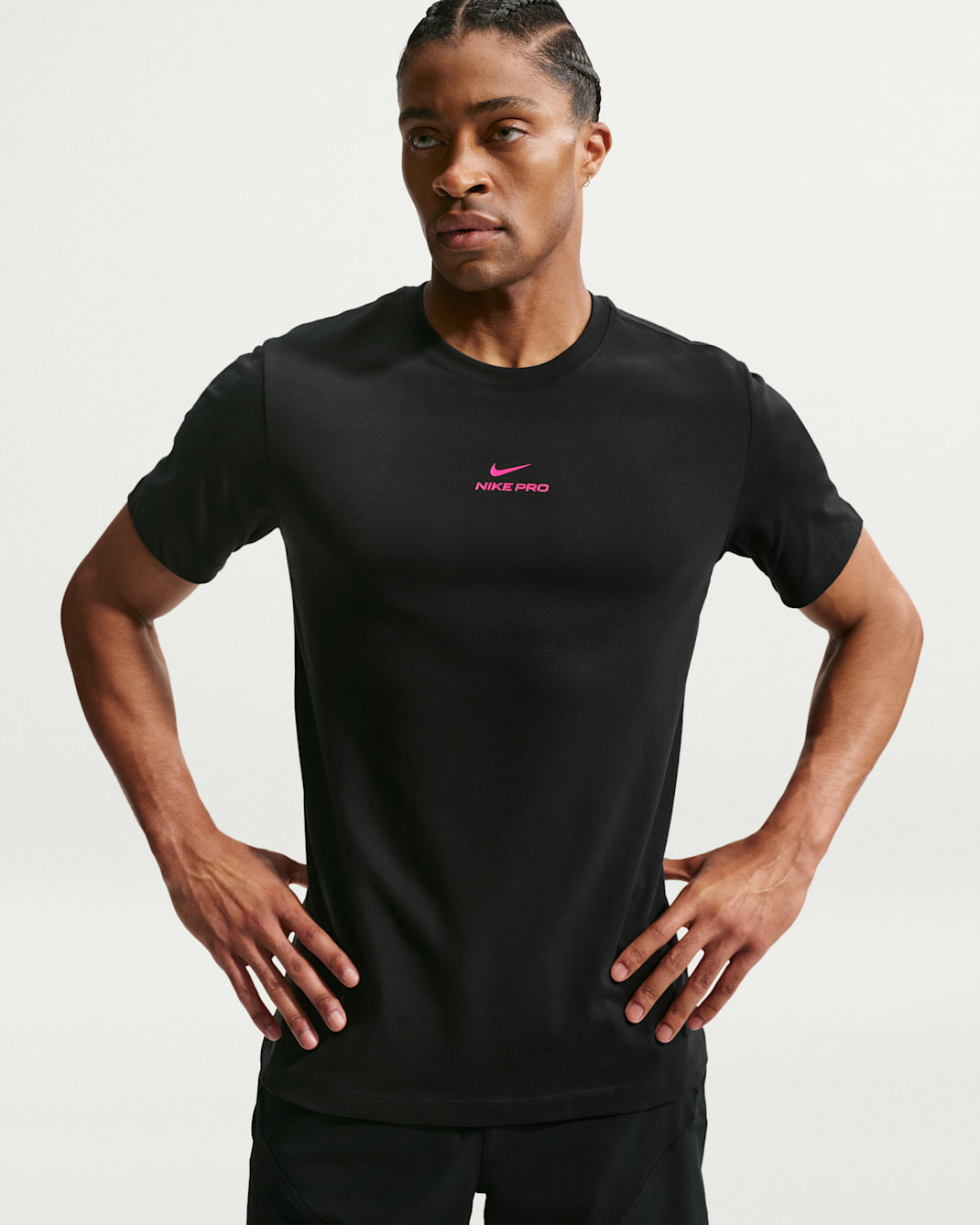 Nike Pro Camiseta Dri-FIT - Hombre - Negro/Hyper Pink