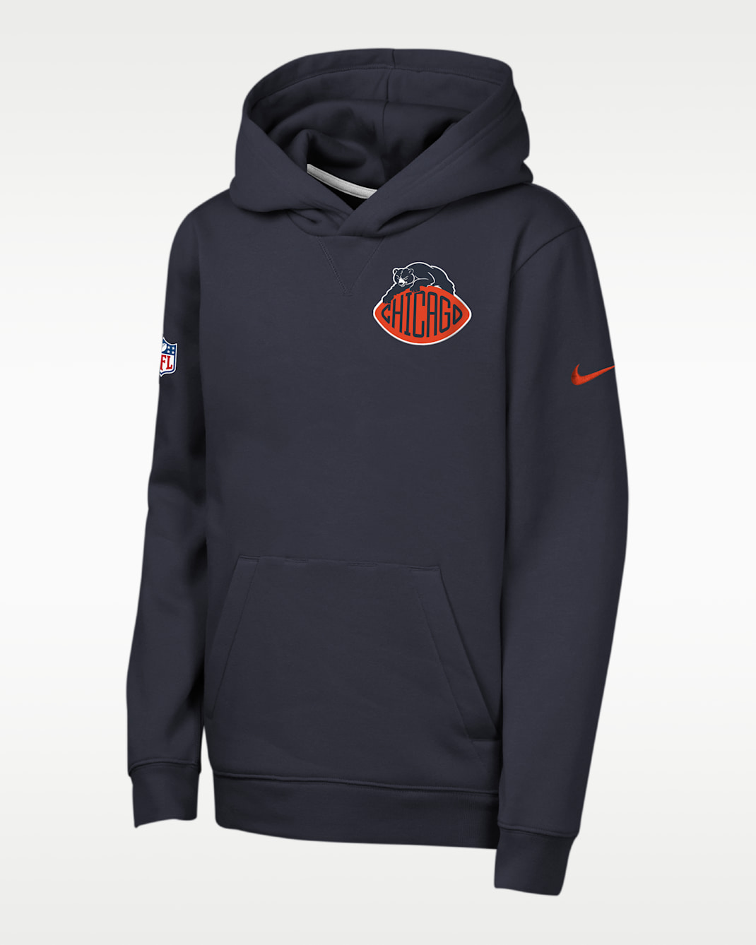 Chicago Bears Rivalries Collection Sideline Club Big Kids' Nike NFL Pullover Hoodie - Navy