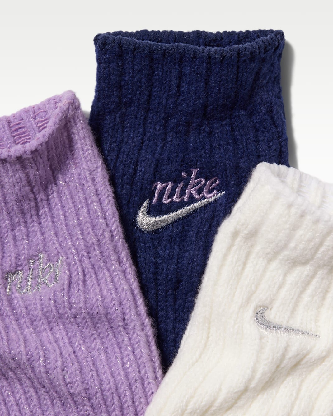 Nike Kids' Swoosh Sparkle Boot Socks (3 Pairs)