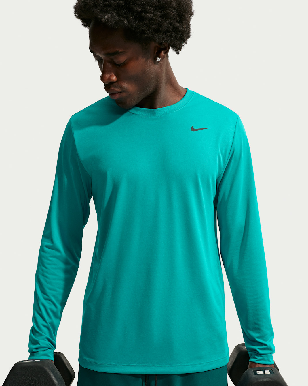 Nike Dri-FIT Legend Men's Long-Sleeve Fitness Top - Energy/Black