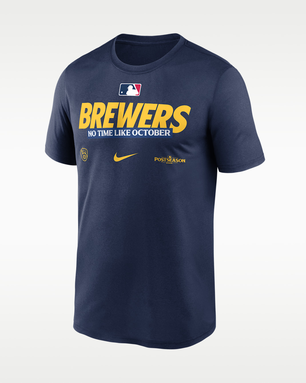 Playera Nike Dri-FIT de la MLB para hombre Milwaukee Brewers 2026 Postseason Authentic Collection Legend - Azul marino