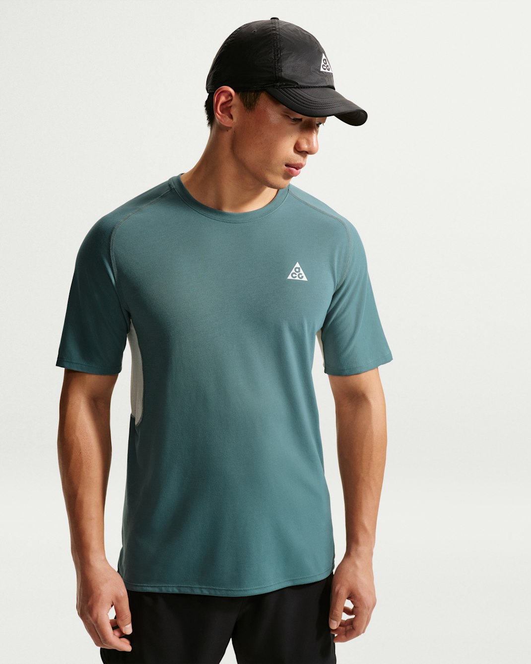 Nike ACG "Solar Chase" Men's Dri-FIT ADV Trail Running Top - Mineral Slate/Sea Glass/Summit White