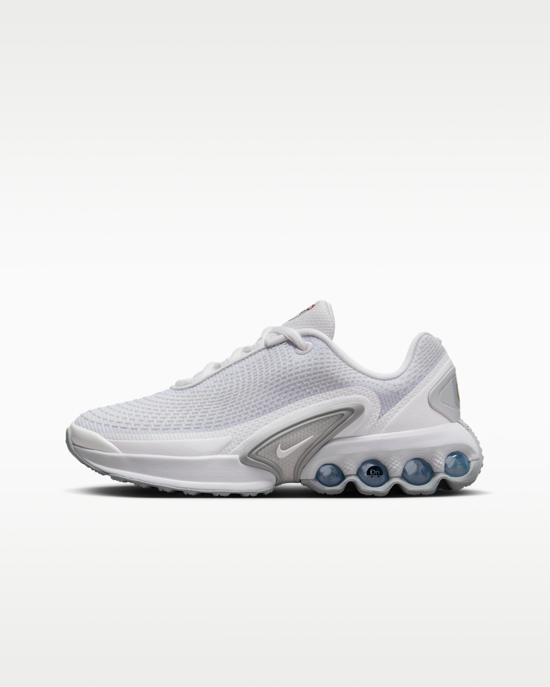 Nike Air Max Dn Big Kids' Shoes - White/White/Metallic Silver/White