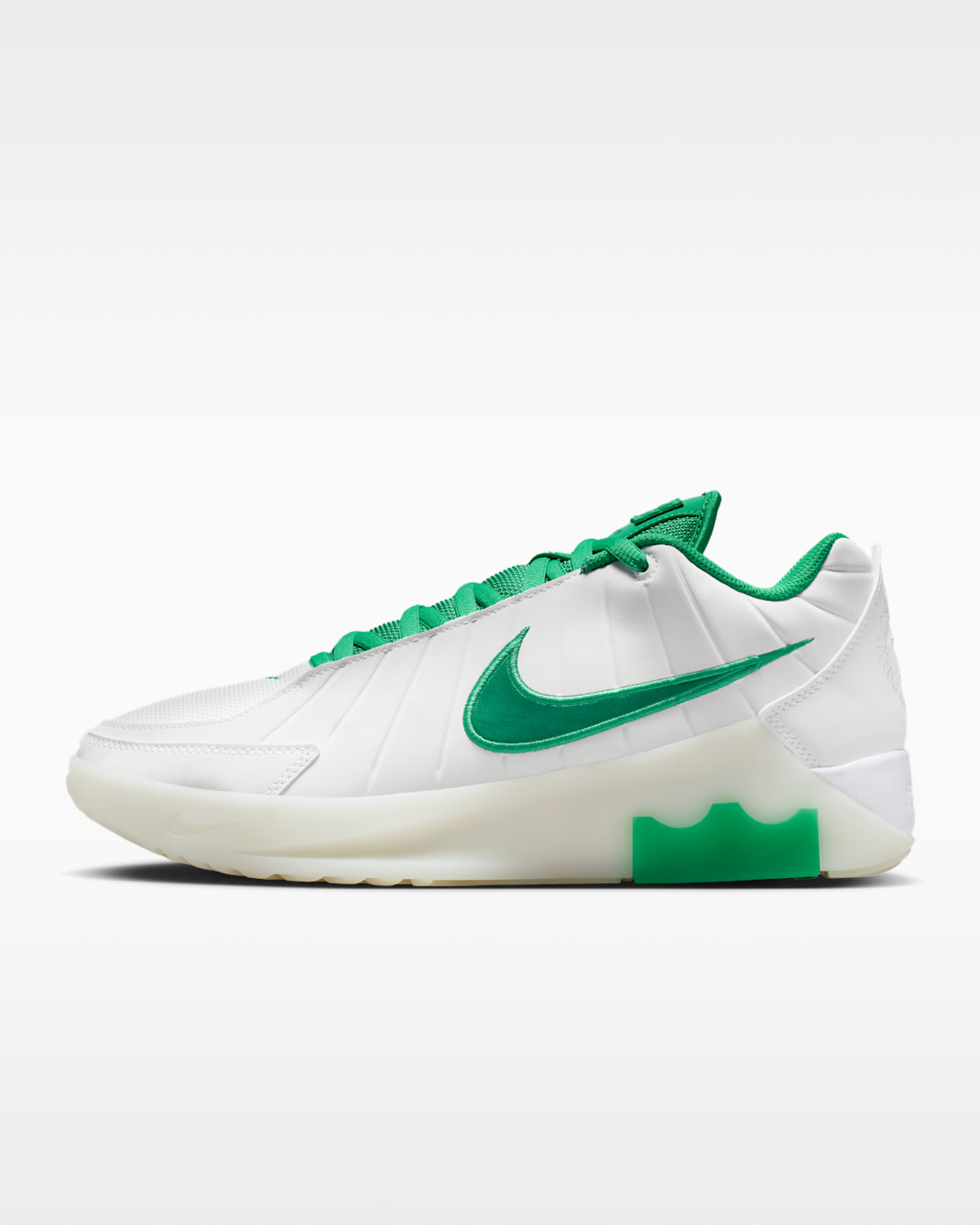 LeBron Witness 9 Basketball Shoes - White/White/Metallic Gold/Stadium Green