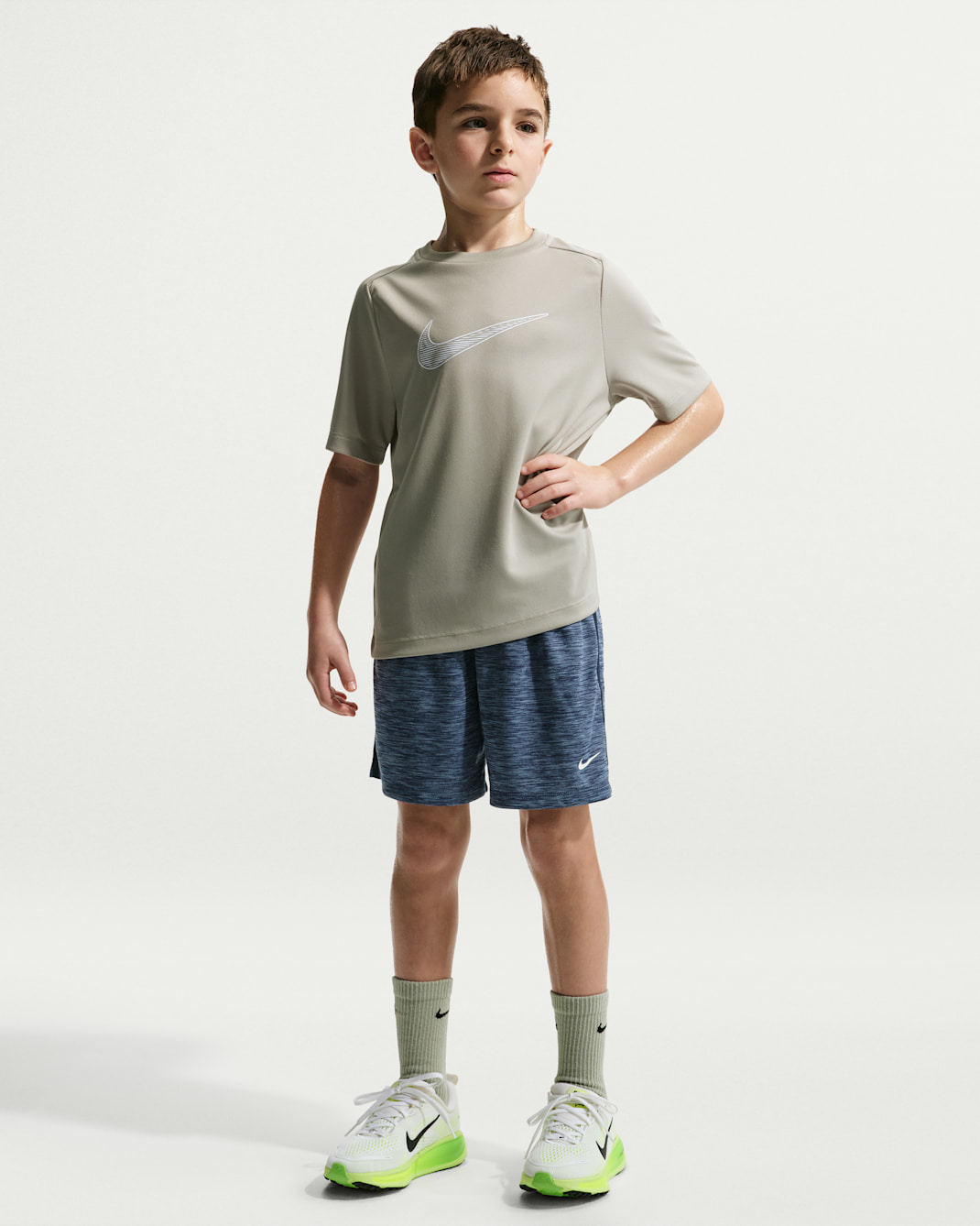 Shorts Dri-FIT Nike Multi – Ragazzo - Midnight Navy/Work Blue/Heather/Bianco