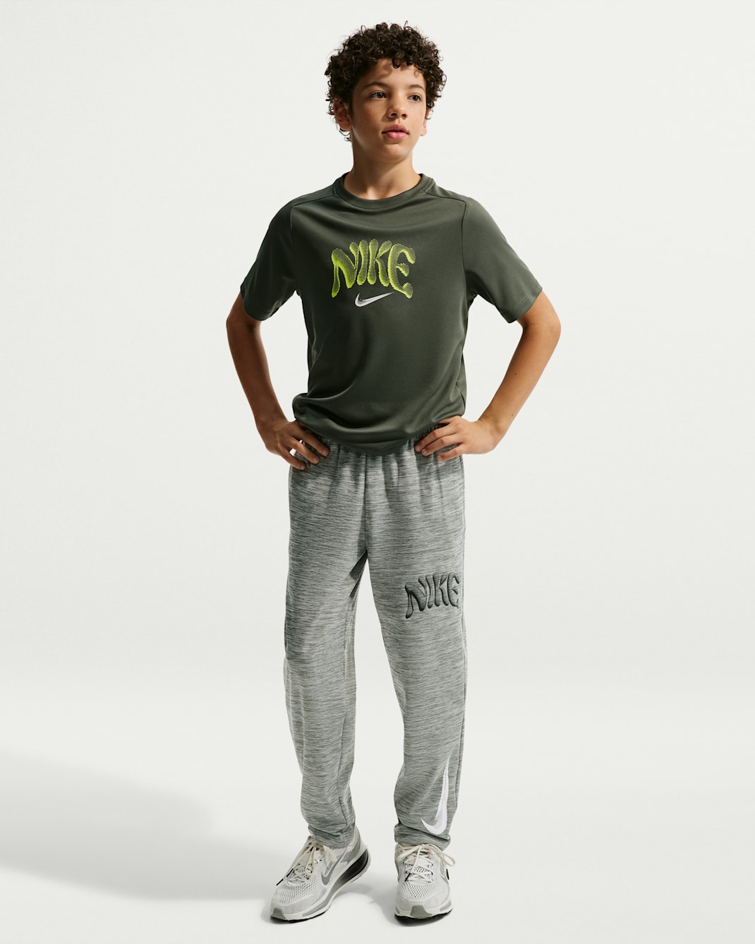 Nike Trophy Big Kids' Therma-FIT Fleece Pants - Smoke Grey/Pure