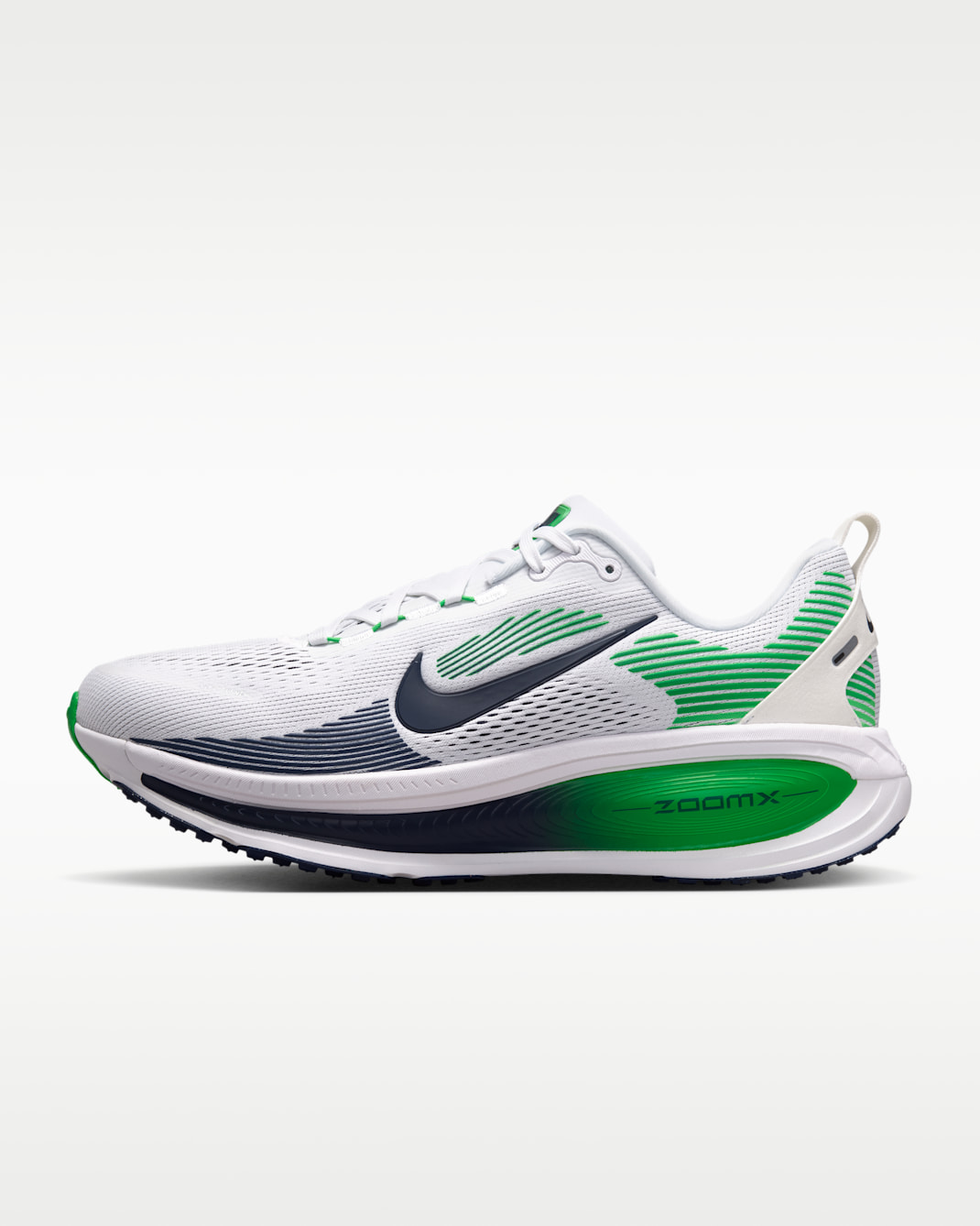 Nike Vomero 18 Straßenlaufschuh (Herren) - Weiß/Green Spark/Midnight Navy