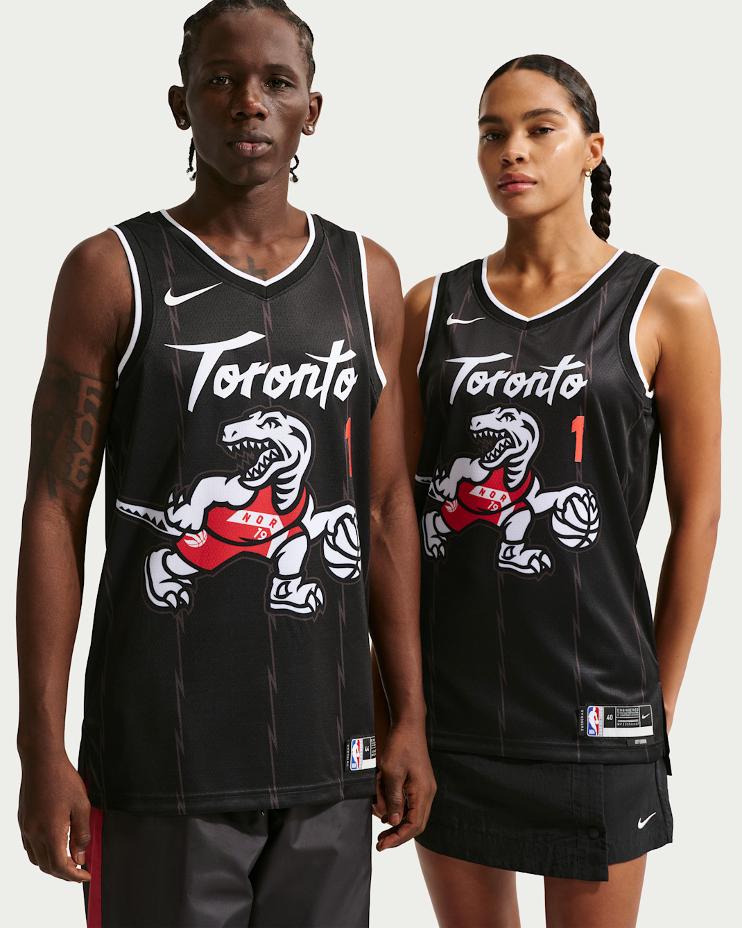 Jersey Nike de la NBA Swingman para hombre Gradey Dick Toronto Raptors City Edition - Negro