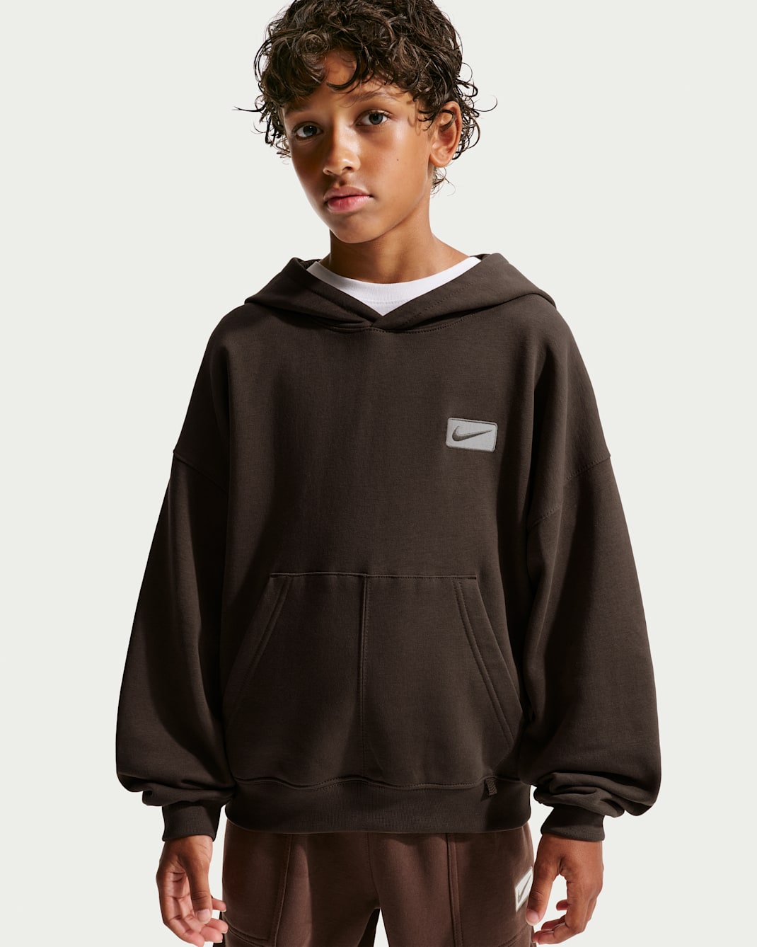 Nike Sportswear Older Kids' (Boys') Oversized Pullover Hoodie - Baroque Brown