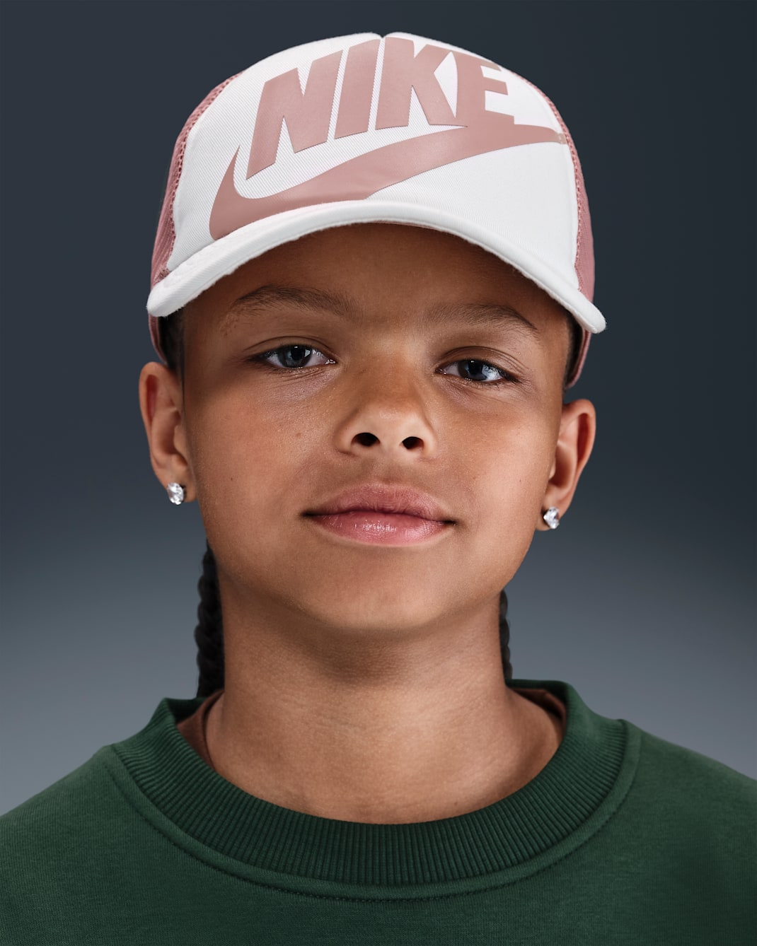 Nike Rise Kids' Structured Trucker Cap - Sail/Particle Pink/Particle Pink