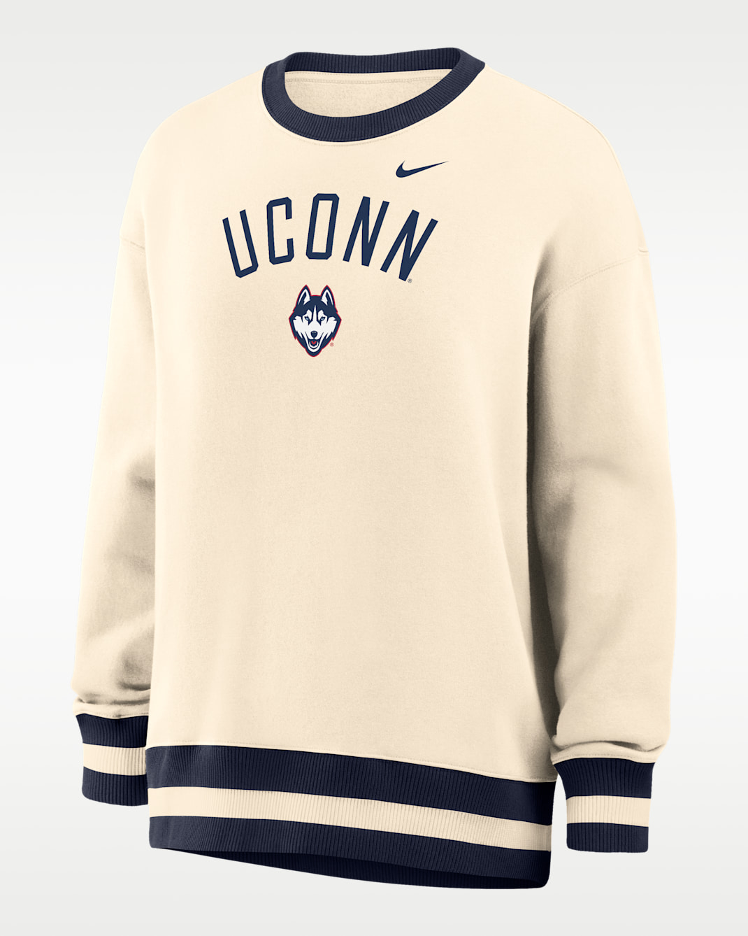 Nike Phoenix (Connecticut) Women's Oversized Crew-Neck Sweatshirt - Natural/College Navy