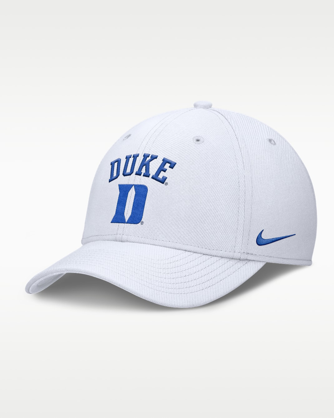 Duke On-Field Rise Swoosh Men's Nike Dri-FIT College Hat - White