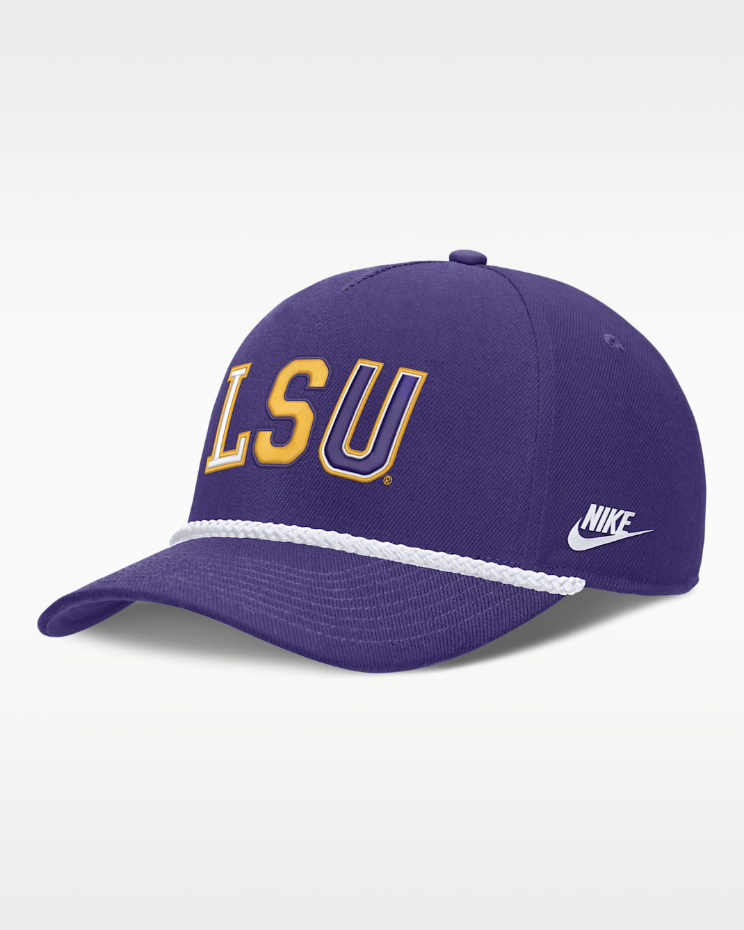 LSU Legacy Basketball Rope Rise Men's Nike College Adjustable Hat - Purple