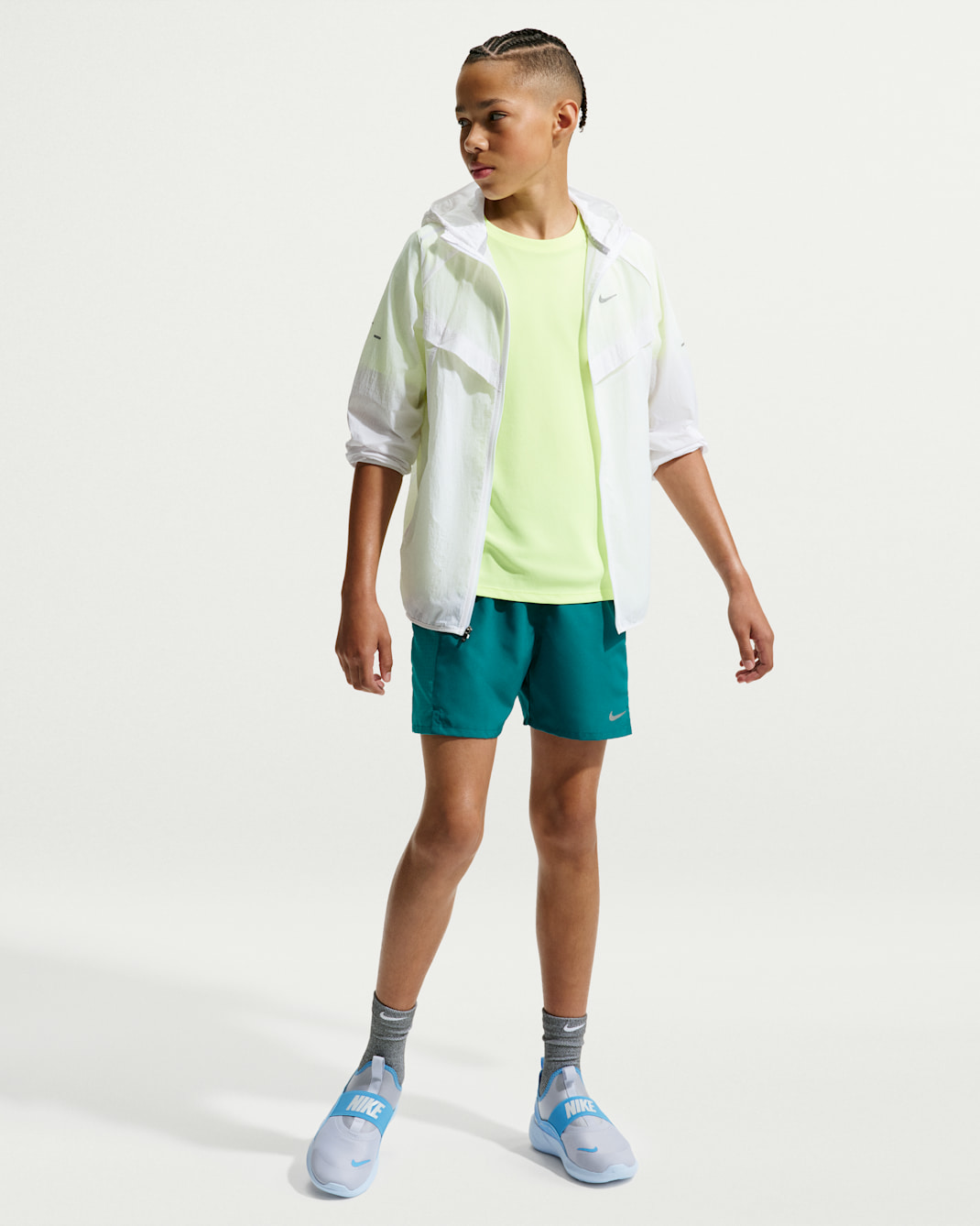 Träningsshorts Nike Miler Dri-FIT för ungdom - Bright Spruce/Energy