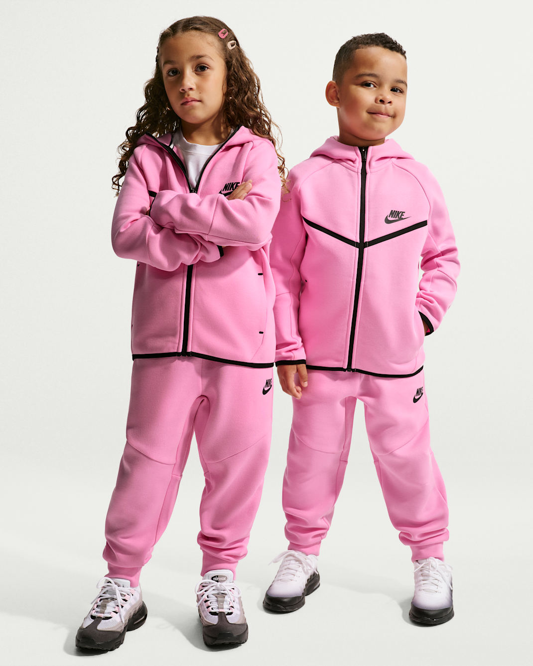 Nike Sportswear Little Kids' Tech Fleece 2-Piece Full-Zip Set - Pink Rise
