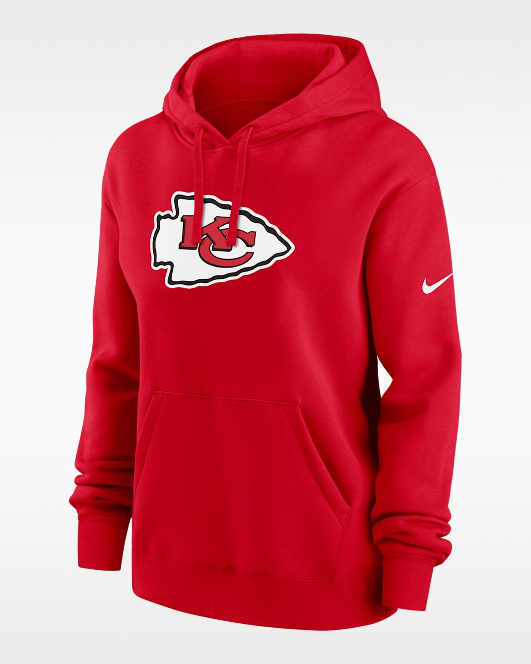 Sudadera con gorro sin cierre Nike de la NFL para mujer Kansas City Chiefs Club - Rojo universitario