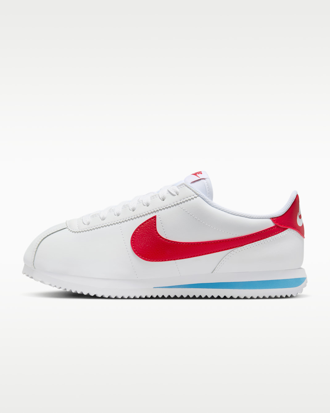 Nike Cortez Leather Women's Shoes - White/Varsity Blue/Varsity Red