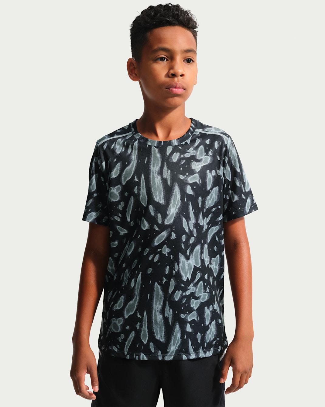 Nike Miler Dri-FIT Kurzarmoberteil (Kinder) - Schwarz