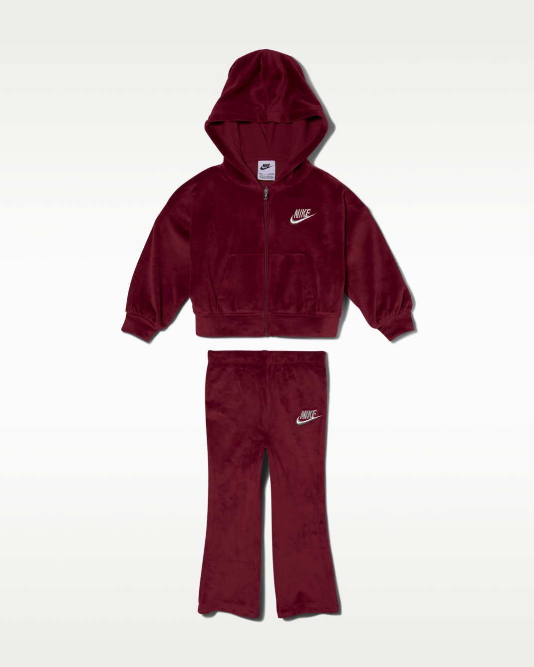 Conjunto de 2 piezas de leggings de velour acampanados para bebé (12 a 24 meses) Nike - Rojo team