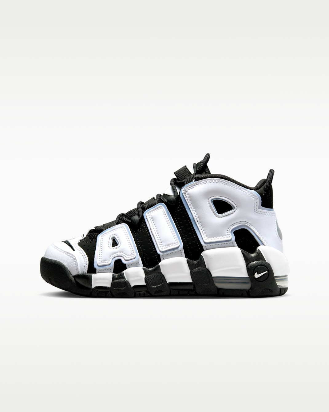 Tenis para niños grandes Nike Air More Uptempo - Negro/Multicolor/Cobalto felicidad/Blanco