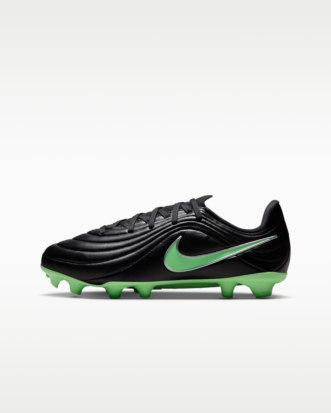 Nike Jr. Tiempo Maestro Academy Older Kids' Multi-Ground Low-Top Football Boots - Black/Black/Illusion Green