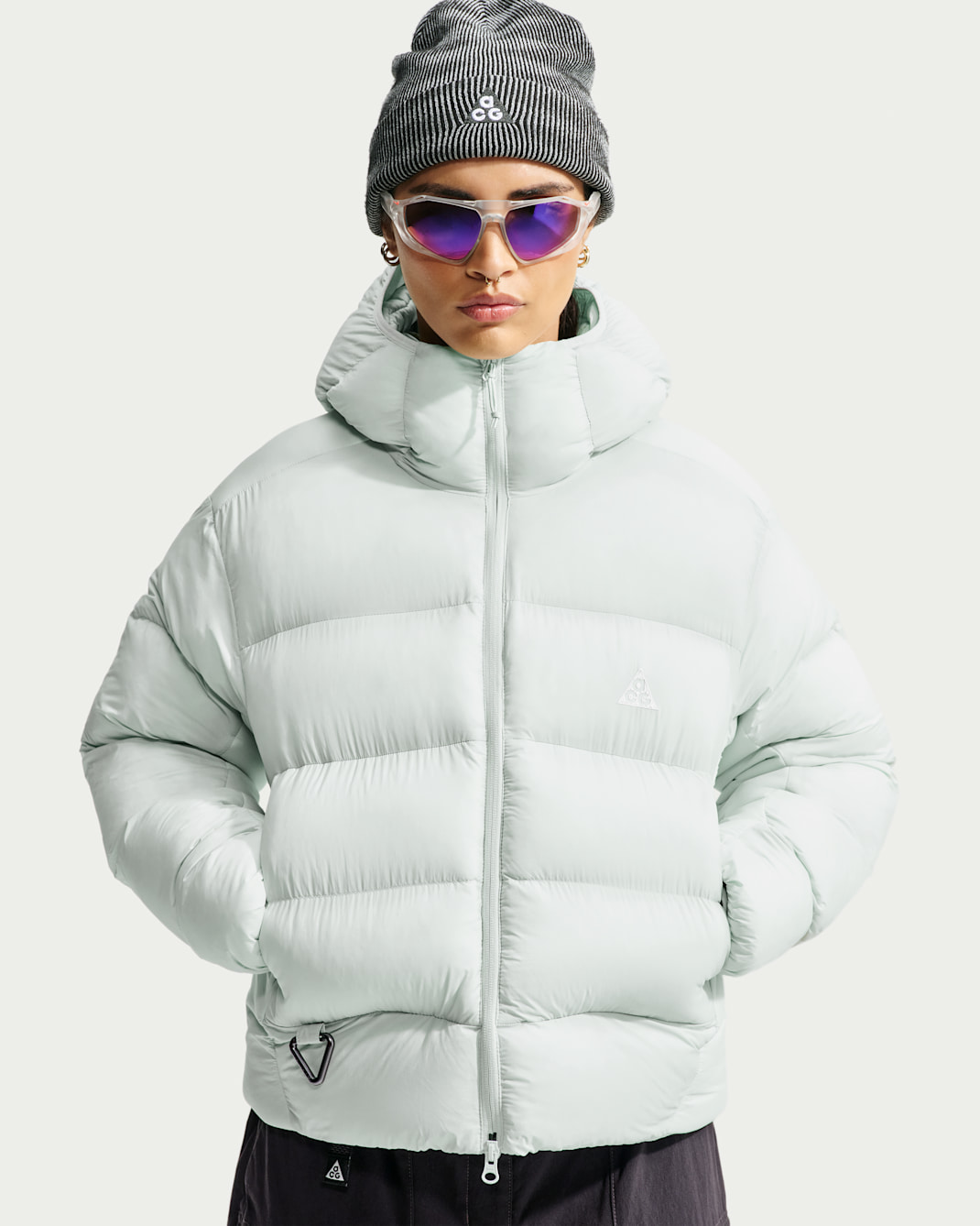 Nike ACG 'Lunar Lake' PrimaLoft® Women's Therma-FIT ADV Loose Hooded Jacket - Light Silver/Light Silver/Light Silver/Summit White