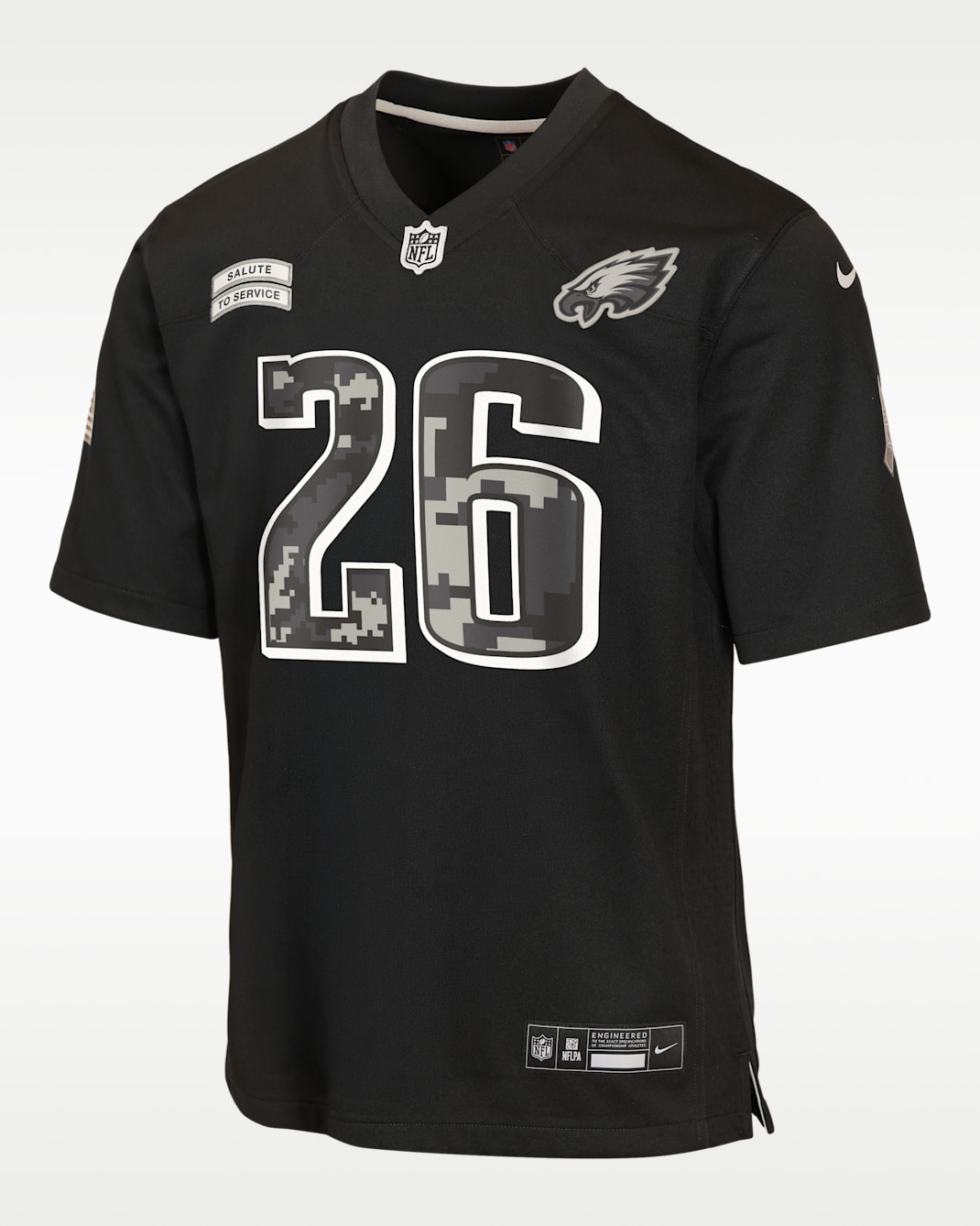 Saquon Barkley Philadelphia Eagles Salute to Service Big Kids' Nike NFL Game Jersey - Black