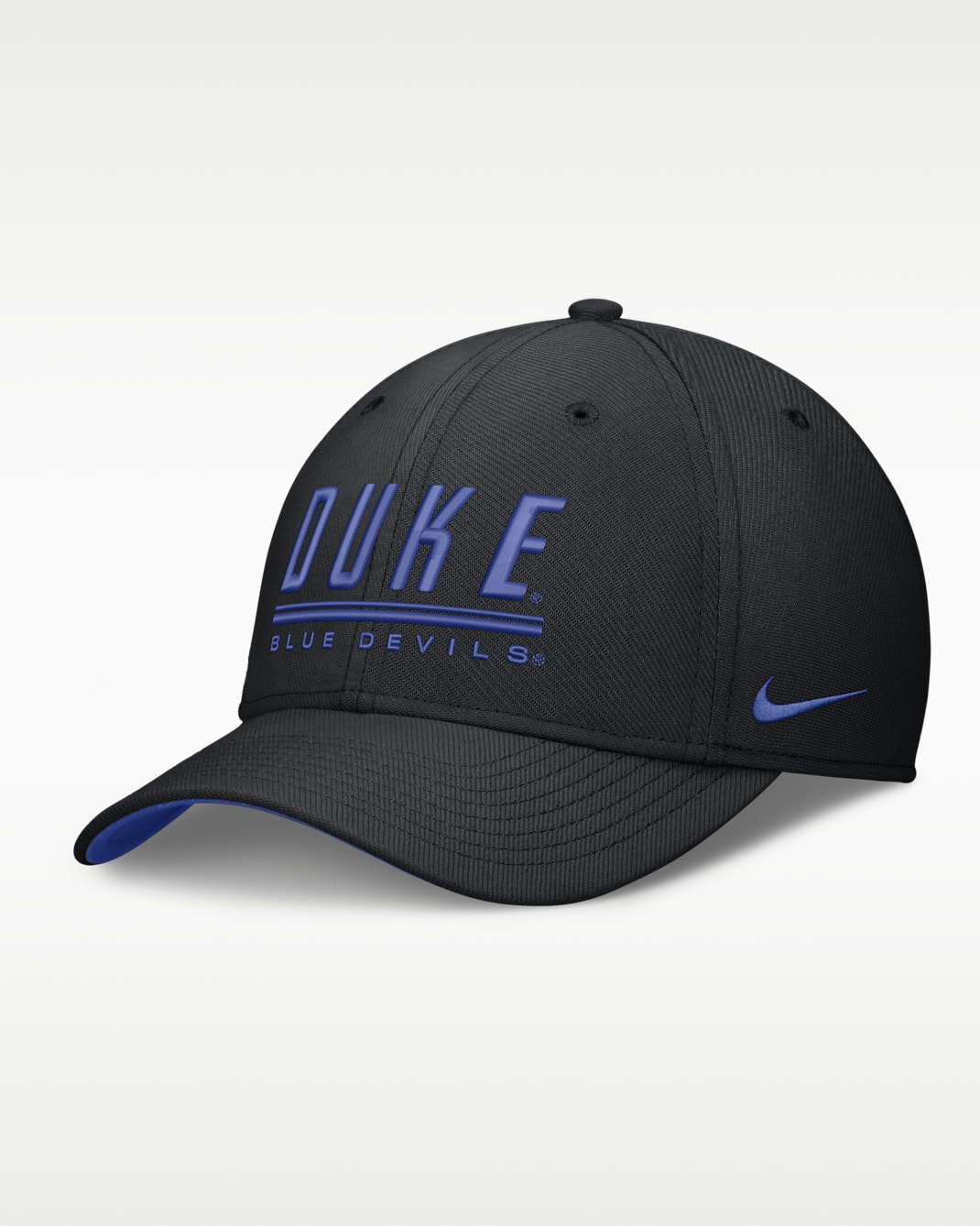 Duke Sideline Rise Men's Nike Dri-FIT College Hat - Black/Game Royal