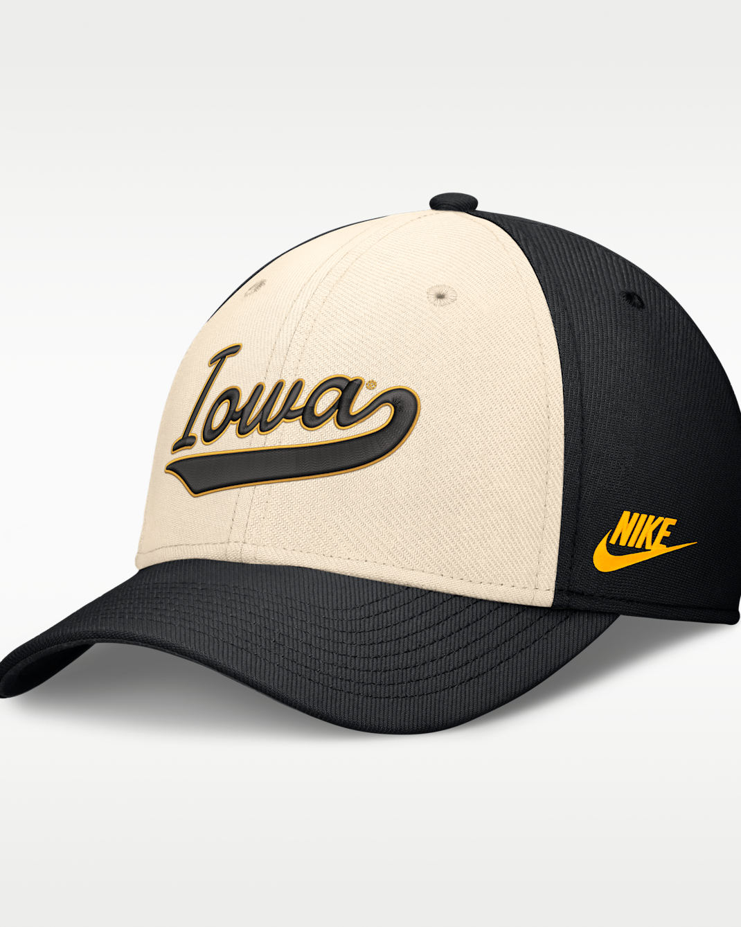 Gorra universitaria Nike Dri-FIT para hombre Iowa Legacy - Natural/Negro