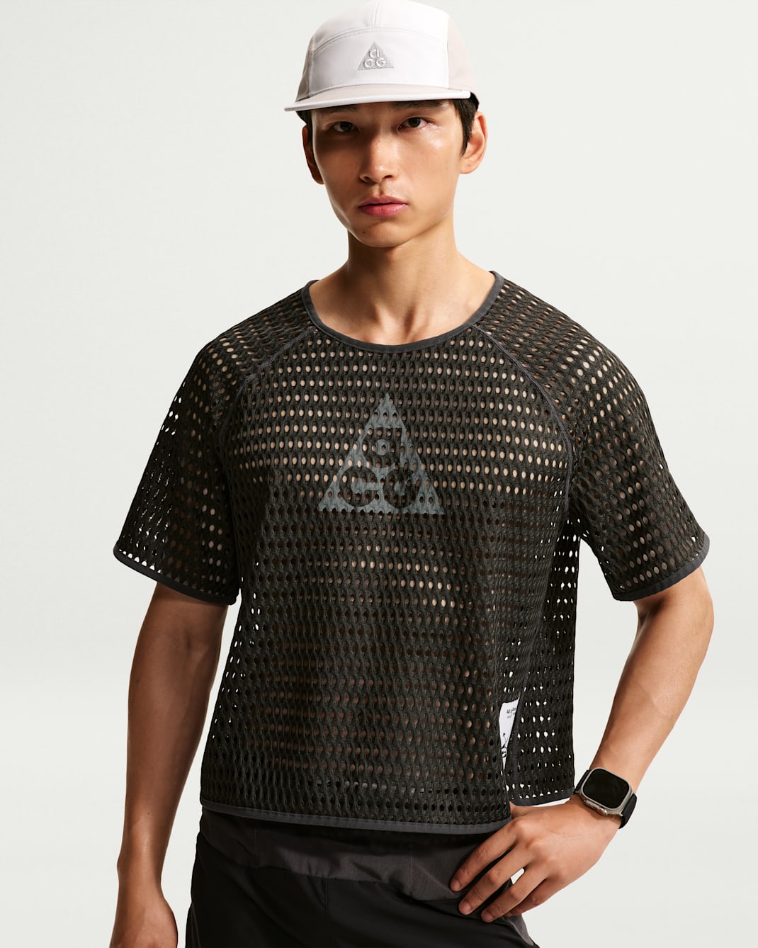 ACG Radical AirFlow メンズ Dri-FIT ショートスリーブ トレイルランニング トップス - アンスラサイト/クールグレー