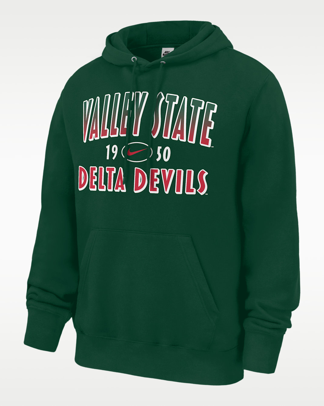 Nike College (Mississippi Valley State) Men's Club Fleece Pullover Hoodie - Gorge Green