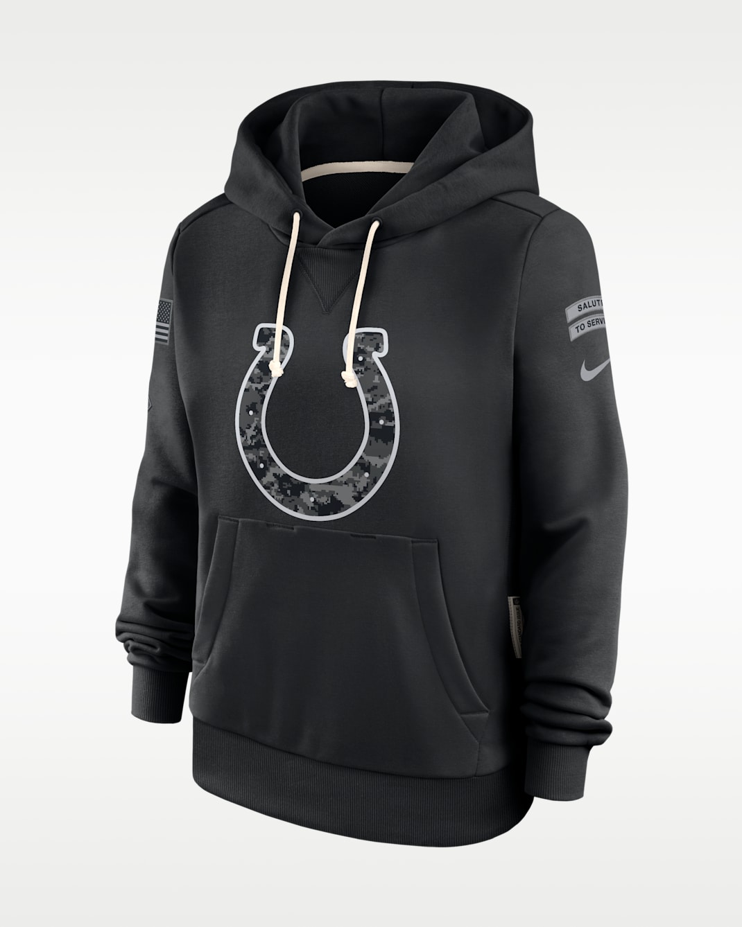 Sudadera con gorro sin cierre Nike Dri-FIT de la NFL para mujer Indianapolis Colts Salute to Service Sideline - Negro