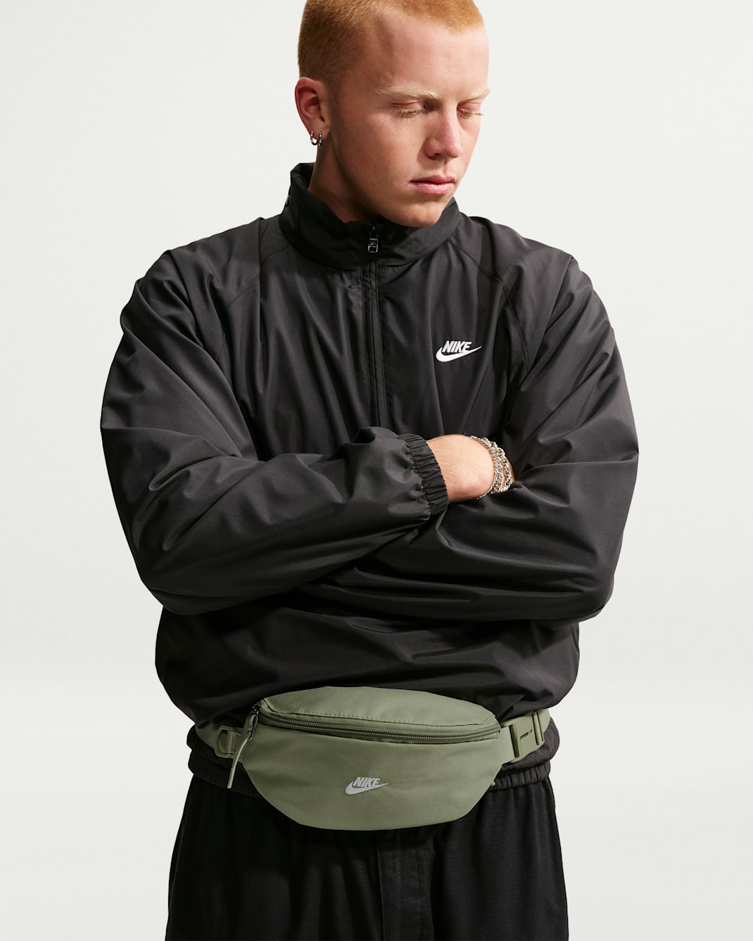 Nike Heritage 2.0 腰包 (1 公升) - Dusty Olive/Dusty Olive/白色