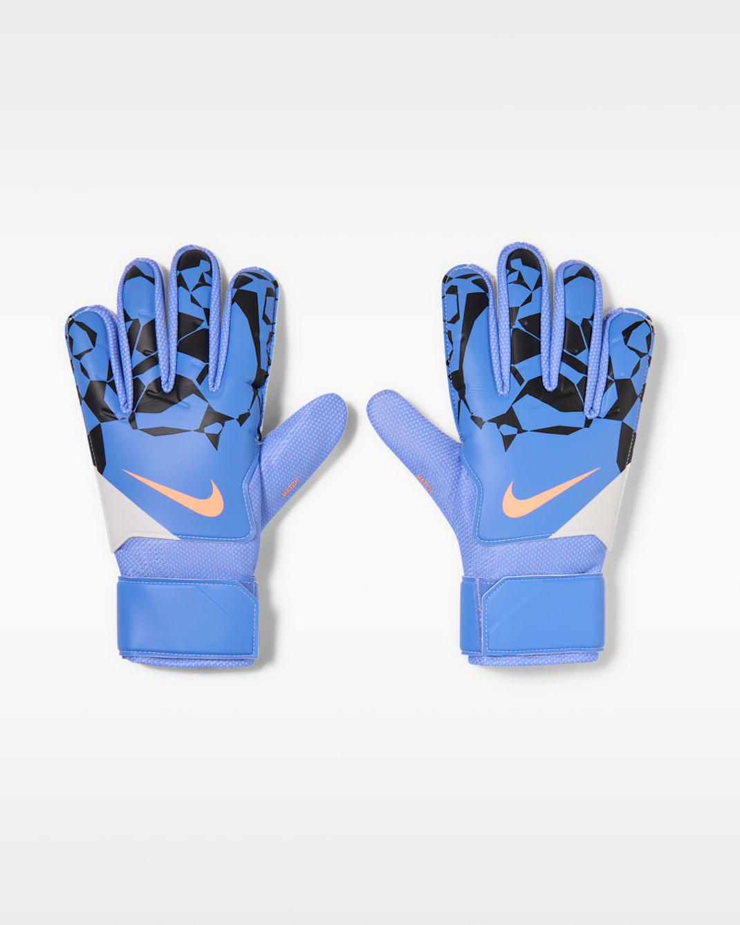 Gants de football pour gardien de but Nike Match - Royal Pulse/Noir/Orange Pulse